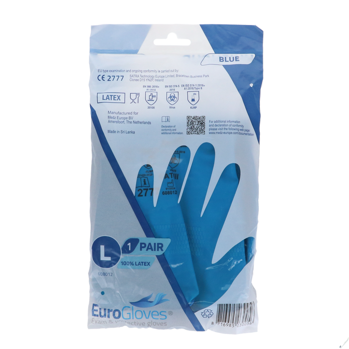 Eurogloves blauwe huishoudhandschoenen Large, 200 paar verpakking