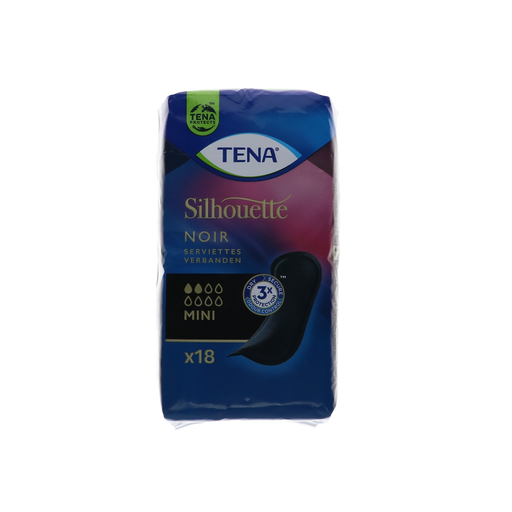 TENA Silhouette Mini Pads zwart, 18 stuks