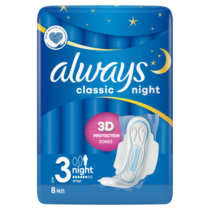 Always Maxi Classic Night Pads 8S