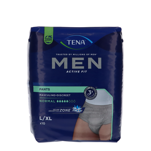 TENA Men Active Fit Pants Normal, L/XL, 10 stuks