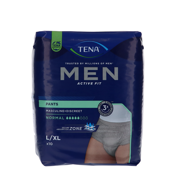 TENA Men Active Fit Pants Normal, L/XL, 10 stuks