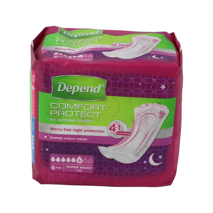 Depend Verband Super Night, 6 stuks